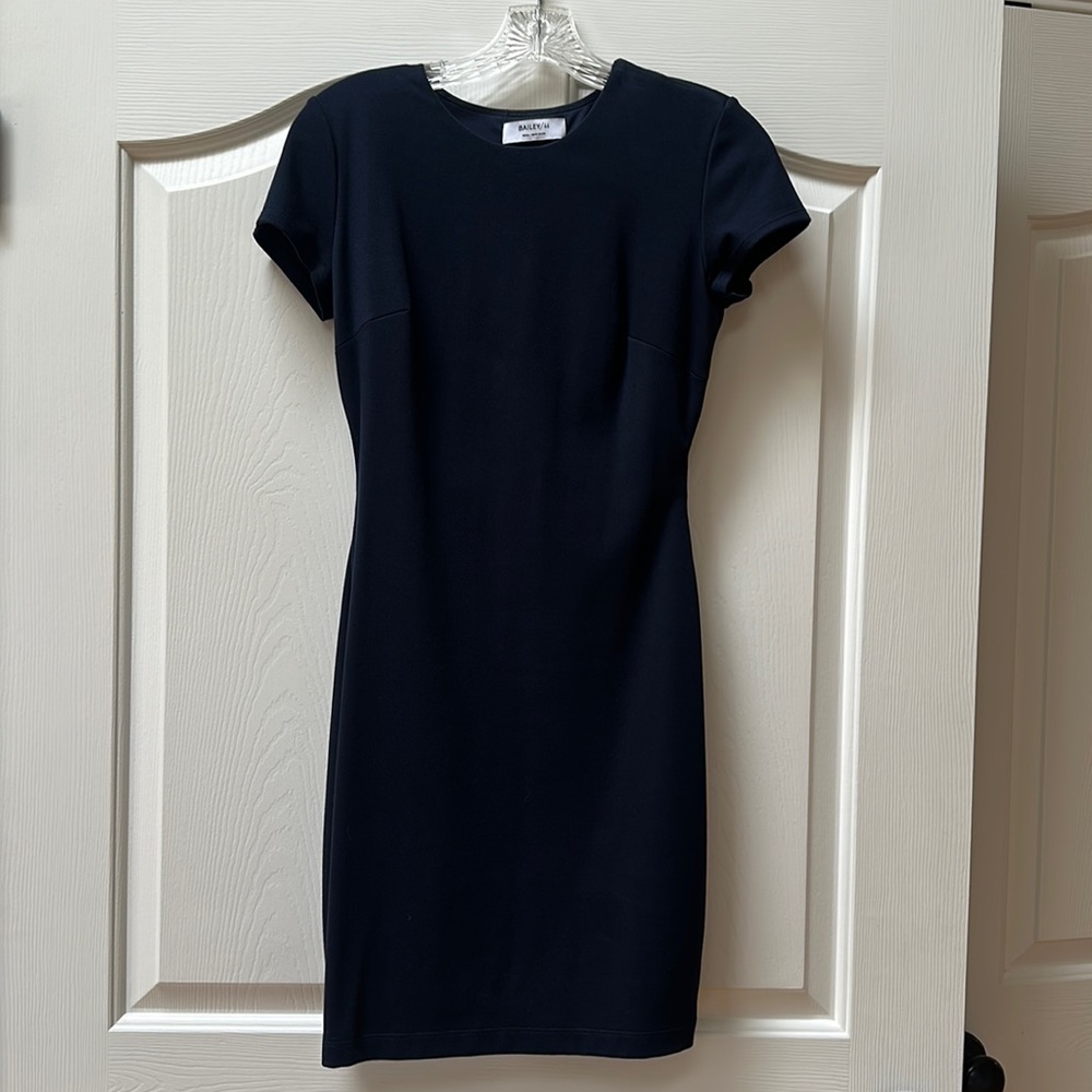 Bailey 44 navy blue Dress with cute cut out back.